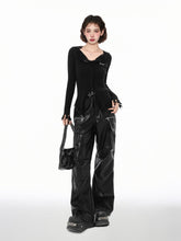 V - Neck Fringed Knit Cardigan Sweater - COPPING THREADS - CT Select